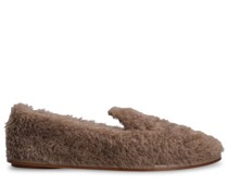 10mm hohe Loafer aus Wolle und Seide „Felian“