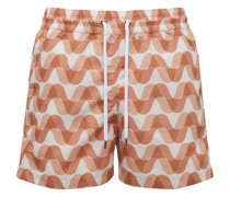 BADESHORTS AUS TECHNOSTOFF MIT DRUCK