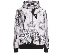 Kapuzenpullover aus Baumwolle mit Hentai-Druck