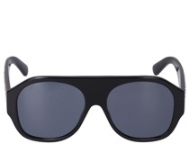 Große Piloten-Sonnenbrille aus Acetat mit Logo