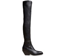 55mm hohe Overkneestiefel aus Leder „Hooper“
