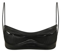 Geprägte glänzende Jersey-Bralette