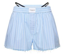Verzierte, ausgefranste Boxershorts aus Baumwolle