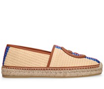 Espadrilles aus Leder mit GG-Logo