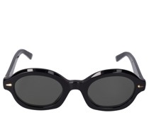 Schwarze, runde Sonnenbrille aus Acetat „Marzo“