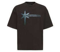 T-Shirt mit Sternmuster und Strasssteinen