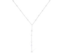 Verstellbare Halskette aus Kristall „Y“