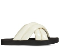 30mm hohe, gepolsterte Sandalen aus Leder „Float“
