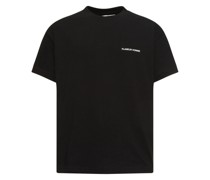 T-SHIRT AUS BAUMWOLLJERSEY MIT LOGODRUCK