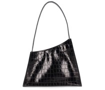 Ledertasche mit Krokoprägung 'Slant“