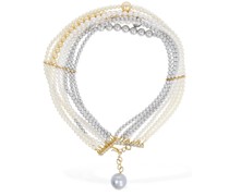 Halskette mit Perlen „Multi Wire“