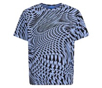 Swirling star printed cotton t-shirt