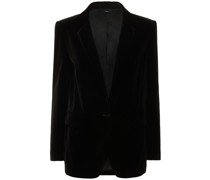 Lässiges Blazer aus Stretch-Baumwollsamt