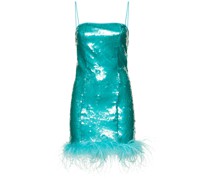 MINIKLEID MIT PAILLETTEN UND FEDERN