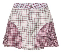 Paris printed silk mini skirt