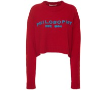 BAUCHFREIER PULLOVER AUS WOLLMISCHSTRICK