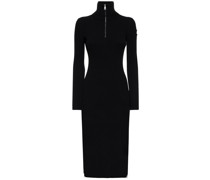 Maxi knit viscose blend crepe dress