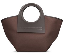 KLEINE TASCHE AUS CANVAS UND LEDER „CALA“