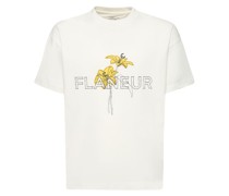 Bedrucktes T-Shirt aus Baumwolle „La Fleur“