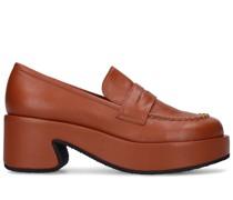 60mm hohe Loafers aus Leder