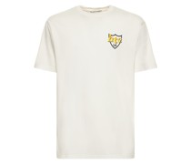 T-SHIRT AUS BAUMWOLLJERSEY MIT LOGODRUCK