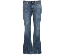 Bootcut-Jeans aus Denim mit niedriger Taille