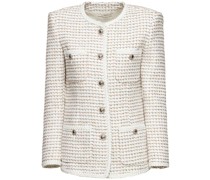 Tweed lurex blazer w/ trim