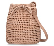 BEUTELTASCHE AUS HANDGEWEBTEM LEDER „ISABELLE“