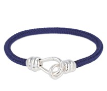 ARMBAND AUS SILBER UND BAUMWOLLE „NODO“