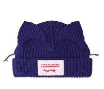 BEANIEMÜTZE AUS WOLLMISCHSTRICK „CHUNKY EARS“