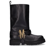 50mm hohe Lederstiefel „M Stud“