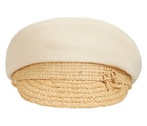 Bretonische Mütze aus Stroh und Baumwolle mit Logo