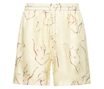 Seidenshorts mit Druck