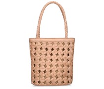 HANDTASCHE AUS HANDGEWEBTEM LEDER „BONITA“
