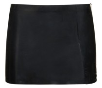 Micro latex mini skirt