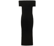 MIDIKLEID AUS WOLLMISCHUNG MIT STICKEREI