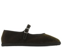 10MM HOHE MARY JANE-LOAFER AUS SAMT „BOTTIGLIA“