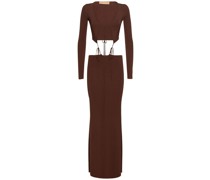 Langes Kleid aus Viskose „Lapponi“