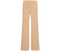 Lange Strickhose aus Viskosemischgewebe
