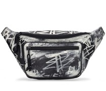 Printed leather belt bag