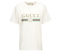 T-SHIRT AUS BAUMWOLLJERSEY MIT VINTAGELOGO