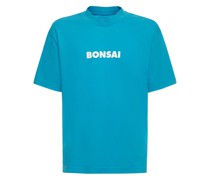 T-SHIRT AUS BAUMWOLLJERSEY MIT LOGODRUCK