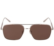 Braune Sonnenbrille aus Edelstahl