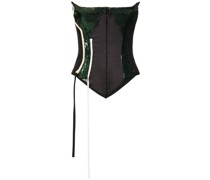 Deconstructed sequined corset