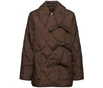 Gesteppte, asymmetrische Ripstop-Jacke