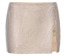 Minirock aus Stretch-Lycra mit Schlitz