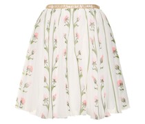 Printed silk georgette mini skirt