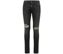 JEANS AUS DENIM MIT RISSEN