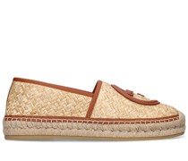 Espadrilles aus Leder mit GG-Logo