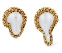 Clip-Ohrringe mit Perlenimitat